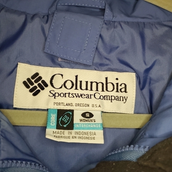Womens Columbia Sz S Double Wammy Interchange 2-N-1 Blue Gray Ski Winter Jacket - Picture 14 of 16